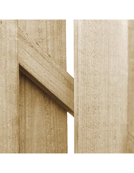 Cancello da Giardino in Legno di Pino Impregnato 100x100 cm