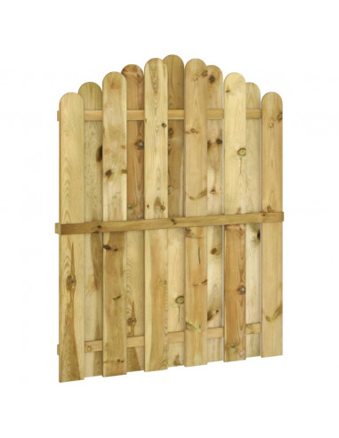 Cancello da Giardino in Legno di Pino Impregnato 100x125 cm