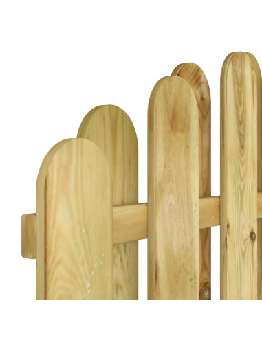 Cancello da Giardino in Legno di Pino Impregnato 100x125 cm