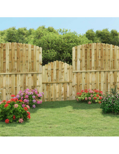 Cancello da Giardino in Legno di Pino Impregnato 100x125 cm