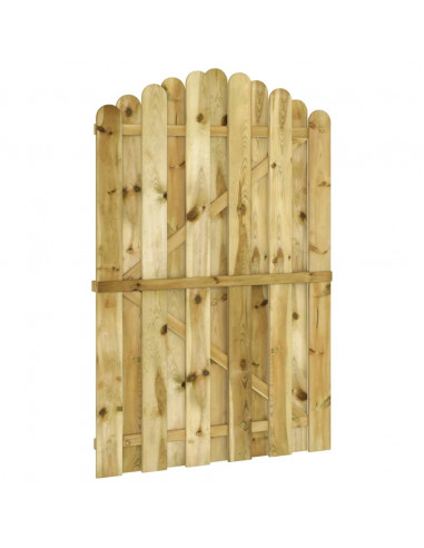 Cancello da Giardino in Legno di Pino Impregnato 100x150 cm