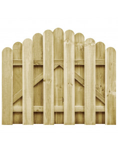 Cancello da Giardino in Legno di Pino Impregnato 100x75 cm