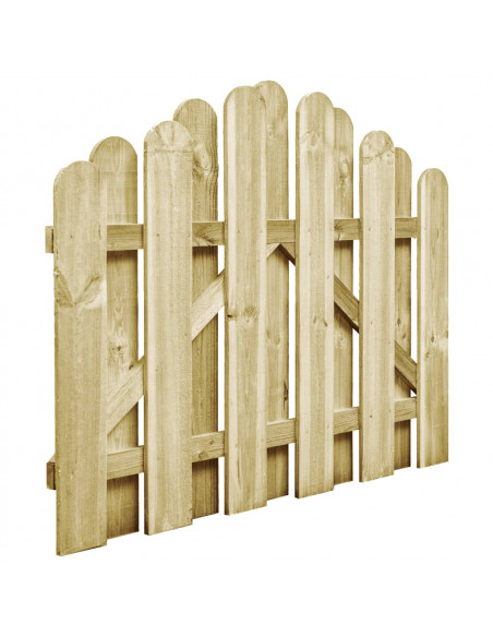 Cancello da Giardino in Legno di Pino Impregnato 100x75 cm
