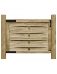 Cancello da Giardino in Legno di Pino Impregnato 100x75cm Verde 2