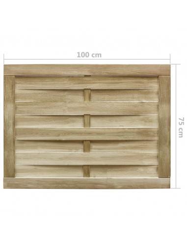 Cancello da Giardino in Legno di Pino Impregnato 100x75cm Verde