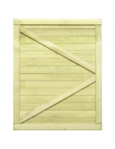 Cancello da Giardino in Legno di Pino Impregnato 125x100 cm