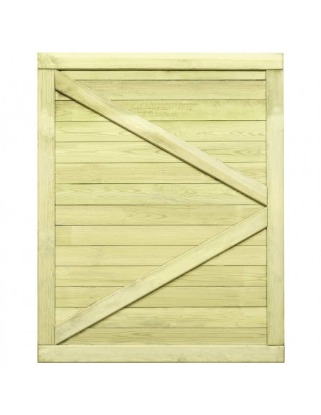 Cancello da Giardino in Legno di Pino Impregnato 125x100 cm