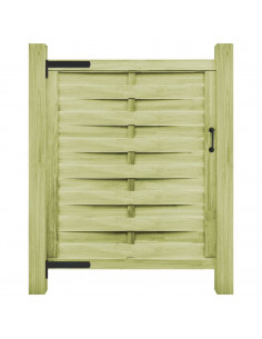 Cancello da Giardino Legno di Pino Impregnato 100x125 cm Verde