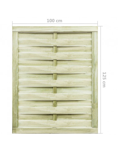 Cancello da Giardino Legno di Pino Impregnato 100x125 cm Verde