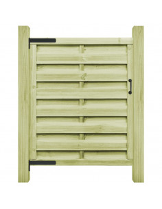 Cancello da Giardino Legno di Pino Impregnato 100x125 cm Verde