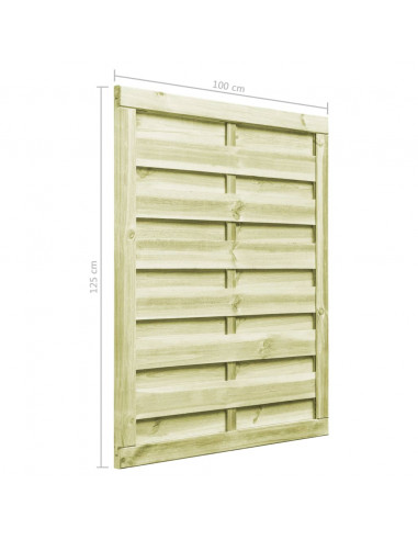 Cancello da Giardino Legno di Pino Impregnato 100x125 cm Verde