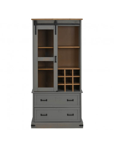 Cantinetta per Vini HALDEN con Portabottiglie&Porta Scorrevole