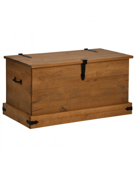 Cassapanca HALDEN 91x48x47 cm in Legno Massello di Pino