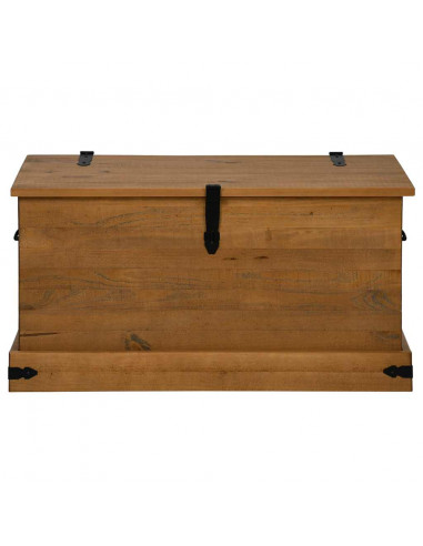 Cassapanca HALDEN 91x48x47 cm in Legno Massello di Pino