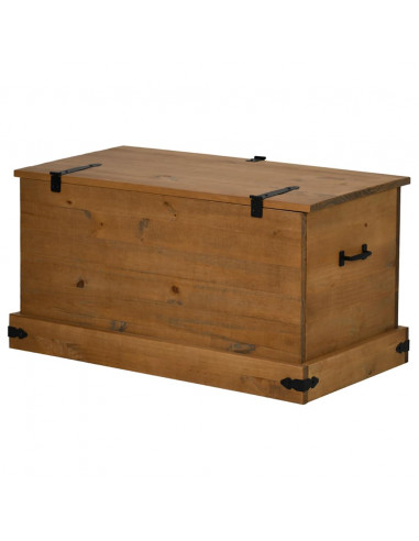 Cassapanca HALDEN 91x48x47 cm in Legno Massello di Pino