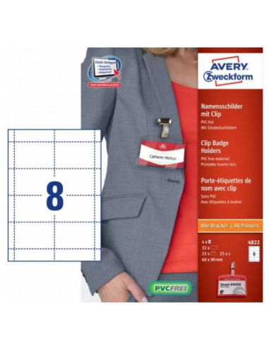 CF25PORTABADGE CON CLIP   INSERTI