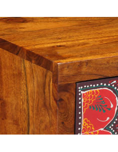 Comodini 2 pz 35x35x45 cm in Legno Massello di Acacia