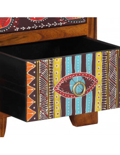 Comodini 2 pz 35x35x45 cm in Legno Massello di Acacia 2