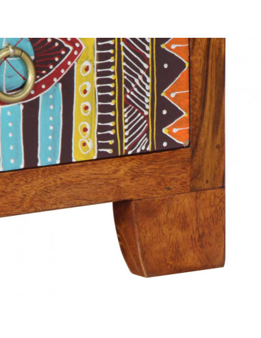 Comodini 2 pz 35x35x45 cm in Legno Massello di Acacia