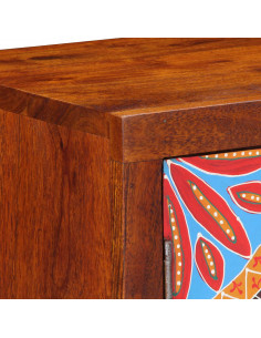 Comodini 2 pz 40x30x45 cm in Legno Massello di Acacia