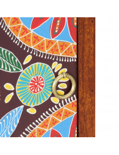 Comodini 2 pz 40x30x45 cm in Legno Massello di Acacia 2