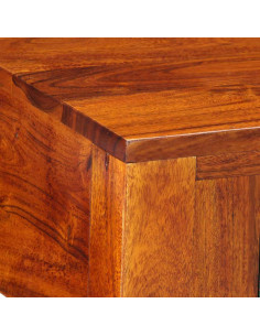 Comodini 2 pz 40x40x36 cm in Legno Massello di Acacia