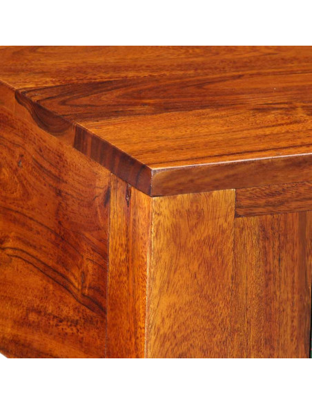 Comodini 2 pz 40x40x36 cm in Legno Massello di Acacia