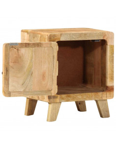 Comodini 2pz 40x32x46 cm in Legno Massello di Mango Grezzo