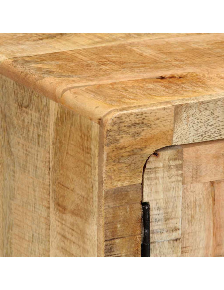 Comodini 2pz 40x32x46 cm in Legno Massello di Mango Grezzo