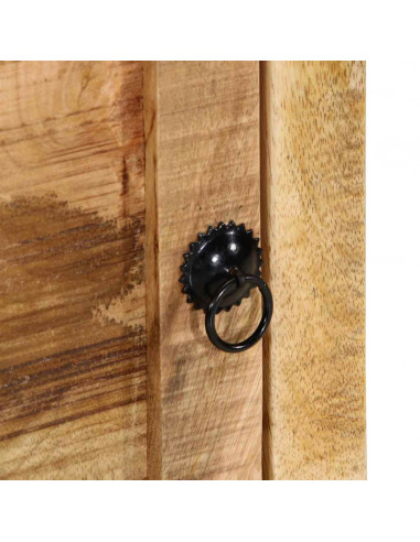 Comodini 2pz 40x32x46 cm in Legno Massello di Mango Grezzo