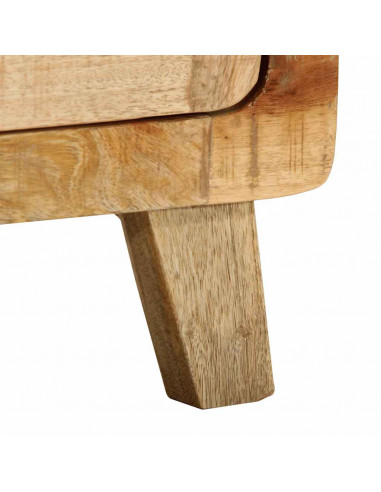 Comodini 2pz 40x32x46 cm in Legno Massello di Mango Grezzo