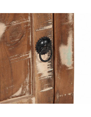 Comodini 2pz 40x32x46 cm in Legno Massello di Recupero