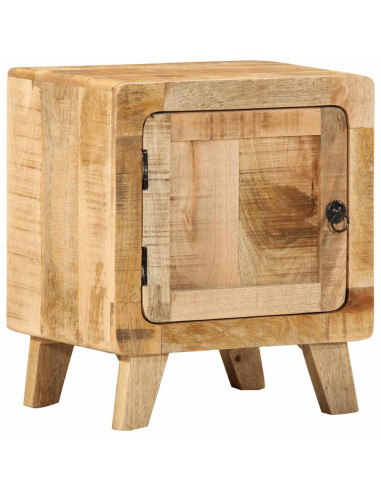 Comodino 40x32x46 cm in Legno Massello di Mango Grezzo