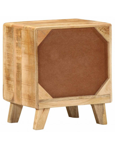 Comodino 40x32x46 cm in Legno Massello di Mango Grezzo
