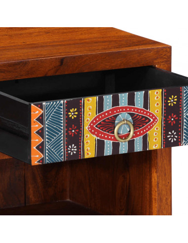 Comodino 40x35x45 cm in Legno Massello di Acacia