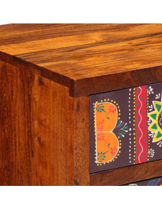 Comodino 40x40x60 cm in Legno Massello di Acacia