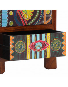 Comodino 40x40x60 cm in Legno Massello di Acacia 2