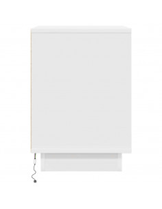 Comodino con Luci a LED Bianco 38x34x50 cm