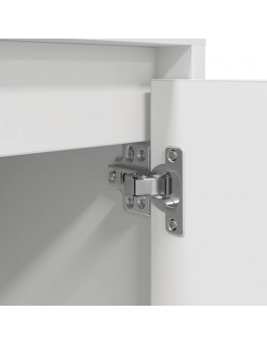 Comodino con Luci a LED Bianco 38x34x50 cm