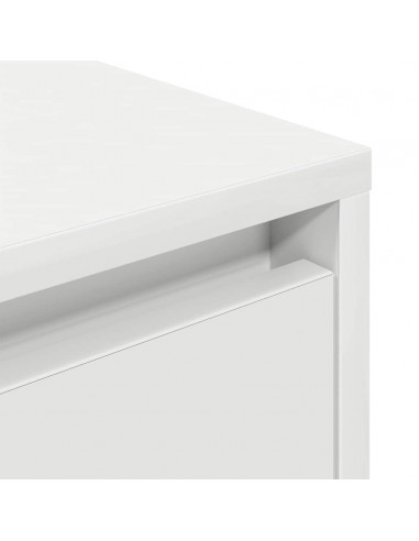 Comodino con Luci a LED Bianco 38x34x50 cm