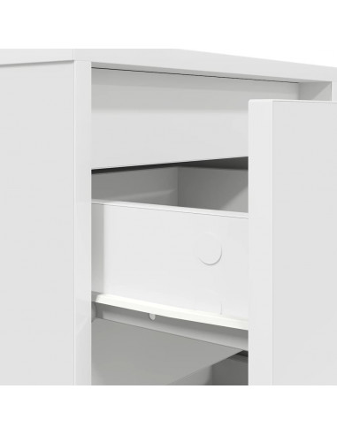 Comodino con Luci a LED Bianco 38x34x50 cm