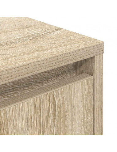 Comodino con Luci LED Rovere Sonoma 38x34x50 cm