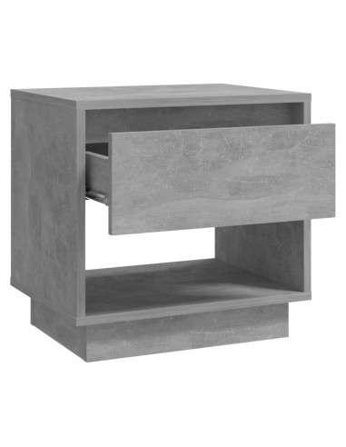 Comodino Grigio Cemento 45x34x44 cm in Truciolato