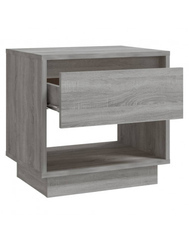 Comodino Sonoma Grigio 45x34x44 cm in Truciolato