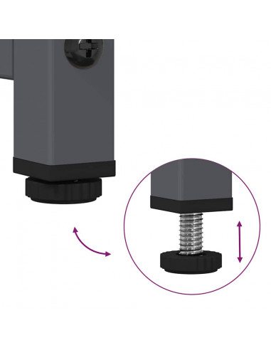 Credenza Antracite 100,5x39x107 cm in Acciaio Laminato a Freddo