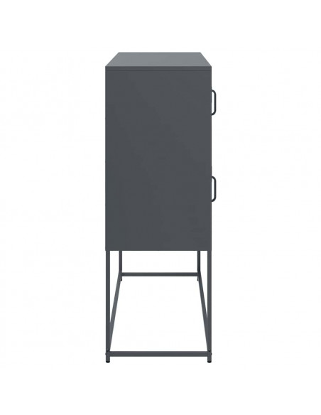 Credenza Antracite 100,5x39x107 cm in Acciaio Laminato a Freddo
