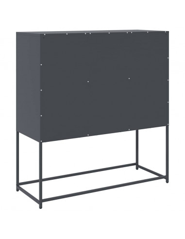 Credenza Antracite 100,5x39x107 cm in Acciaio Laminato a Freddo