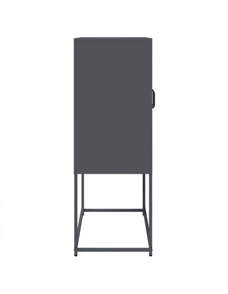 Credenza Antracite 68x39x107 cm Acciaio