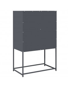 Credenza Antracite 68x39x107 cm Acciaio 2