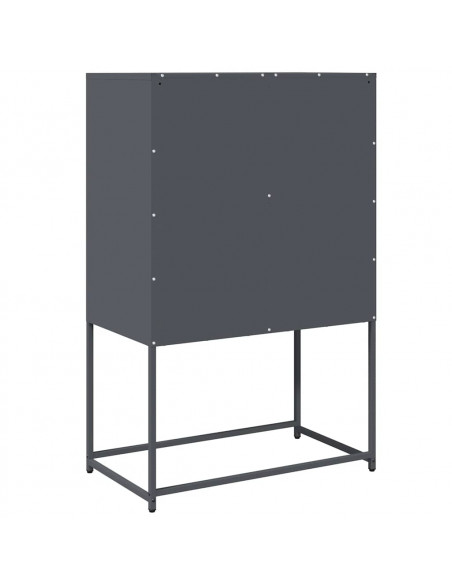 Credenza Antracite 68x39x107 cm Acciaio